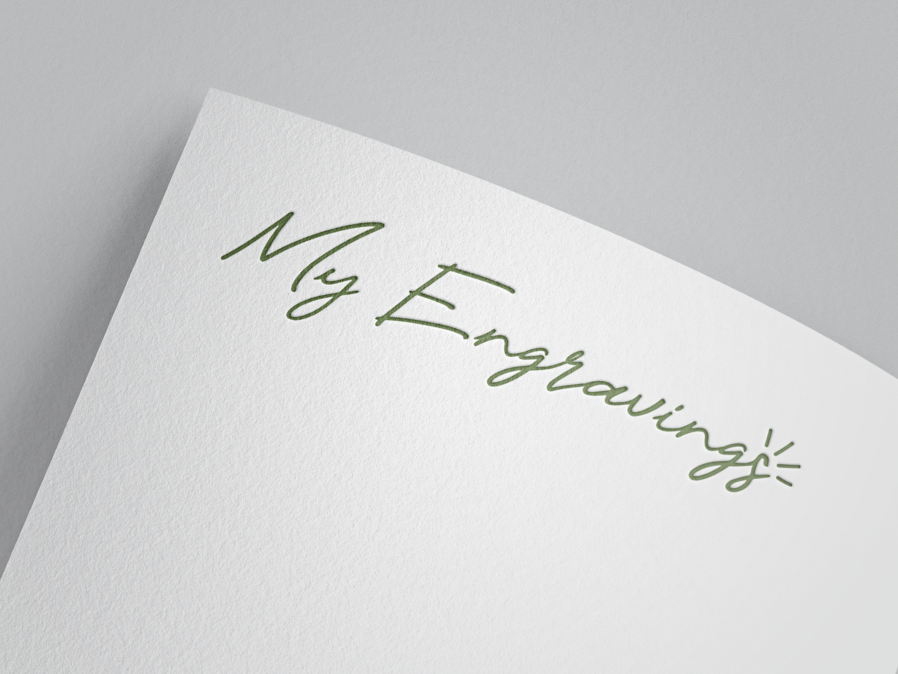 My Engravings logo op papier